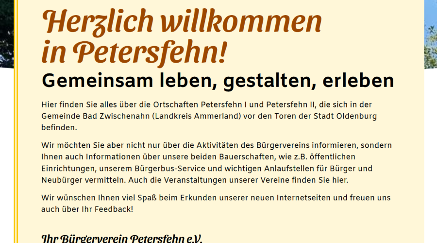 Startseite BV Homepage